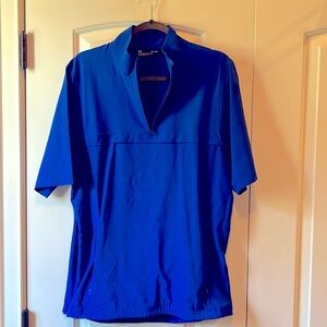 Blue Under Armour short sleeved quarter zip pullover